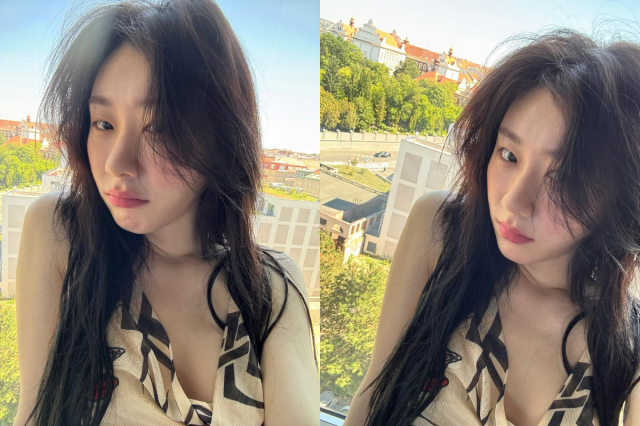 채령이 청순미 넘치는 셀카를 공개했다. / 채령 인스타그램