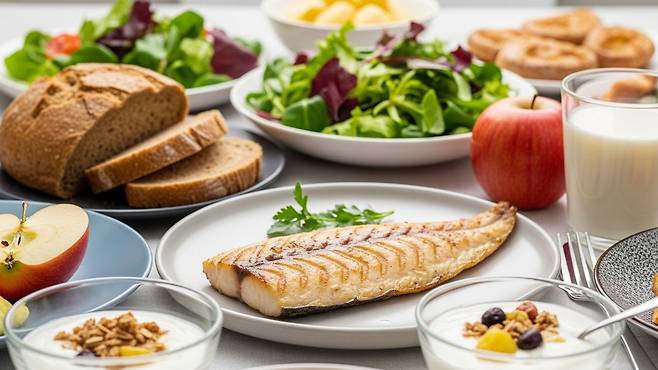 건강식으로 알려진 지중해식 식단은 만성질환·암 환자에게 도움이 된다|출처: Gemini 생성