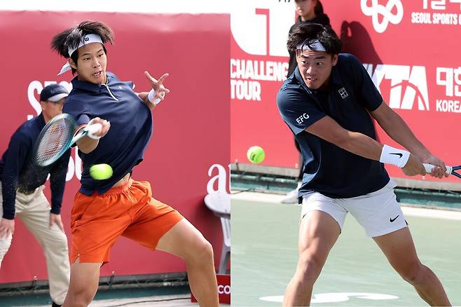 저우이(좌), 콜맨 웡(우) / 2025 유진투자증권 서울오픈 테니스 조직위 제공