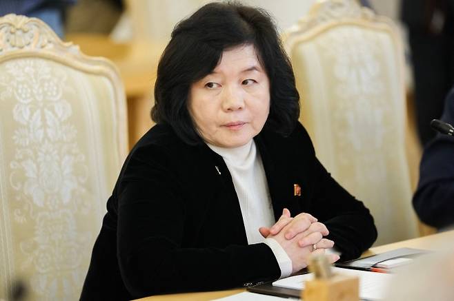 러시아를 찾은 최선희 북한 외무상. 2025.10.27 모스크바 AFP 연합뉴스