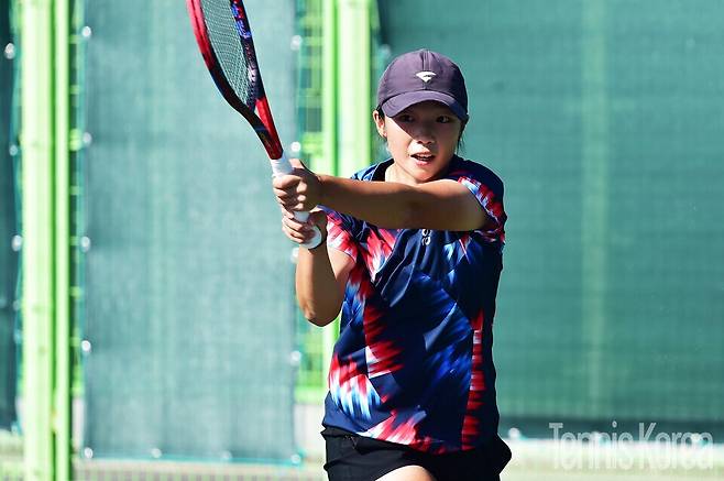 한국선수권대회에 처음 출전하여 본선 1승을 수확한 주니어 이서아(사진/황서진 기자)
