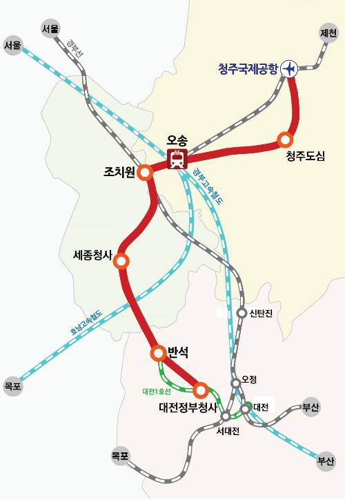 CTX 노선도. 충북도 제공