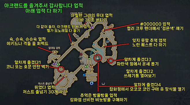 ▲ 전체 업적 이미지 공략기간 한정 업적이니 주의!