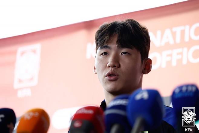 대한민국 축구대표팀 수비수 김지수. /사진=대한축구협회 제공