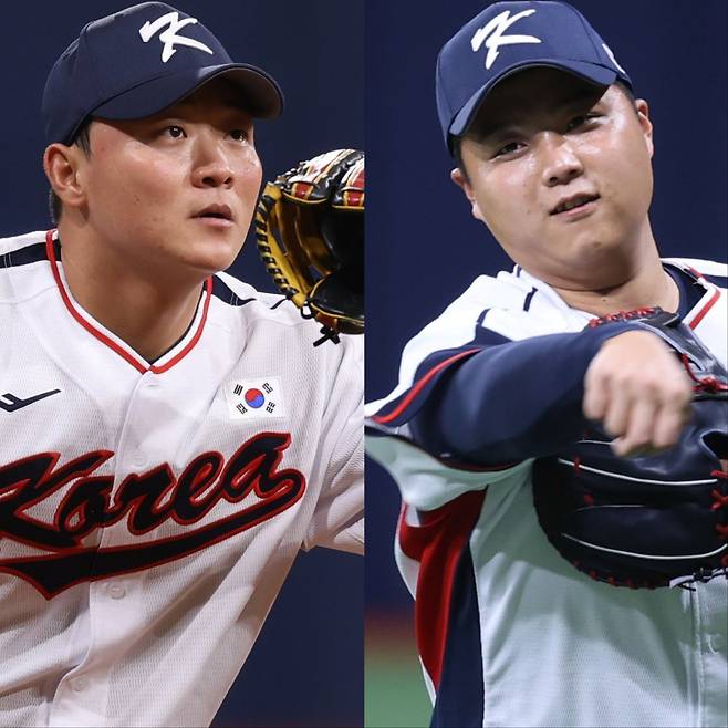 상무 이재원(왼쪽)과 한동희는 나란히 K-베이스볼 시리즈 대표팀에 뽑혔다. 둘은 올해 2군에서 보인 시너지 효과를 대표팀에서도 이어가려 한다. 사진제공|KBO