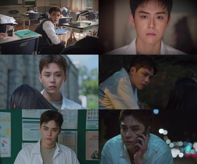 배우 김도훈이 지난 6일 첫 공개된 티빙 오리지널 시리즈 '친애하는 X' 속 김재오 역할로 등장해 눈길을 끌었다. /티빙 캡처