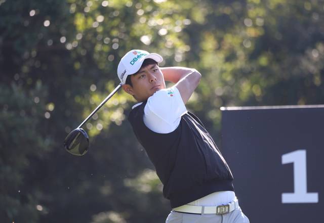 1번 홀에서 티샷을 날리는 장희민. 사진 제공=KPGA