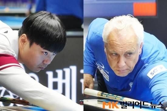 3승으로 B조 1위를 차지한 김행직(왼쪽)의 16강전 상대는 자네티다.