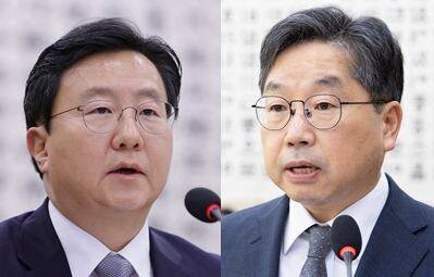 정진우 서울중앙지검장(왼쪽)과 노만석 검찰총장 직무대행(대검찰청 차장검사). /뉴스1