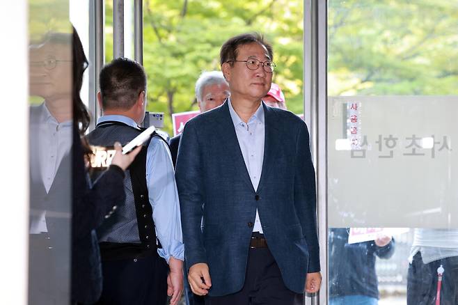 박성재 전 법무부 장관이 10월24일 서울 서초구 이명현 순직해병 특별검사팀에 피의자 신분으로 출석하고 있다. ⓒ연합뉴스