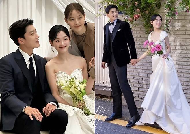 이유미가 순백의 웨딩드레스 자태로 팬들의 시선을 사로잡았다.사진=이유미 SNS