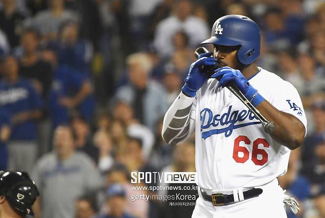 ▲ 푸이그는 부진과 여러 구설수로 결국 2020년부터는 메이저리그에서 뛰지 못하고 있다