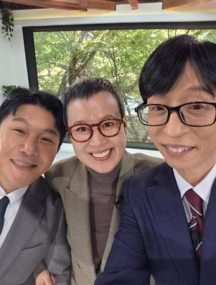 개그우먼 박미선과 유퀴즈 진행자들. 사진 | 박미선 SNS