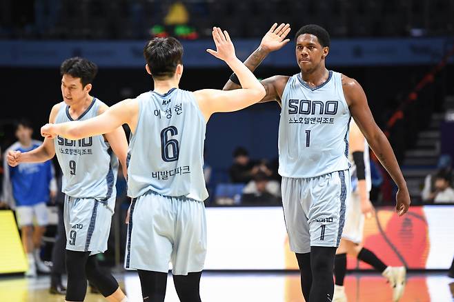 프로농구 소노가 한국가스공사를 꺾었다.(KBL 제공)
