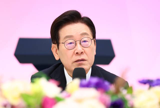 ▲이재명 대통령이 지난 12일 청와대 영빈관에서 열린 시장·군수·구청장 초청 국정설명회에서 발언하고 있다. ⓒ연합뉴스