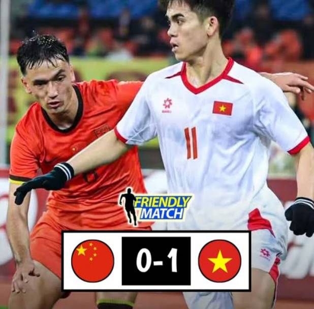 중국 U-22 대표팀은 12일(한국시간) 중국 판다에서 열린 '2025 중국축구협회(CFA) 판다컵 국제 친선대회' 1차전에서 베트남에 0-1로 패했다. /사진=아세안풋볼 갈무리