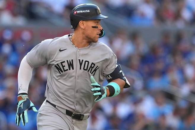 뉴욕 양키스 애런 저지가 MVP 2연패에 성공했다. 사진 | 토론토=AFP연합뉴스