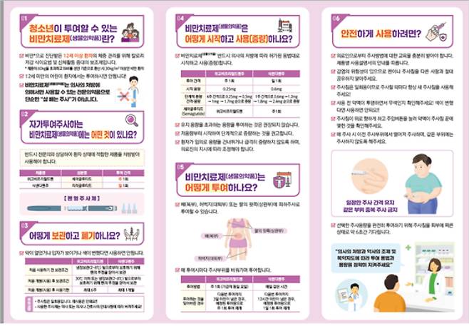 비만치료제 리플렛. 자료사진