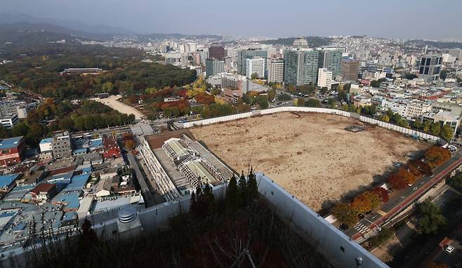 서울 종로구 종묘와 세운 4구역 재개발 공사 현장 모습. 사진=뉴스1