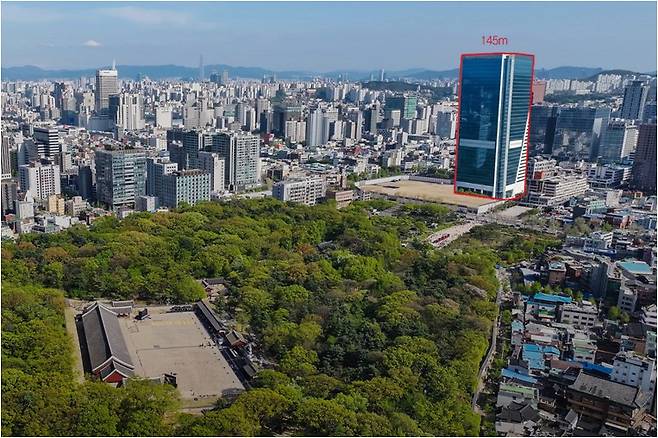 서울시 고시 내용을 바탕으로 만든 세운4구역 건물 가상도. 연합뉴스
