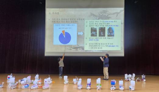거북선연구발표. 과학기술정보통신부장관상 김기융·김준연(파주검산초등학교 6학년) 파주시 제공