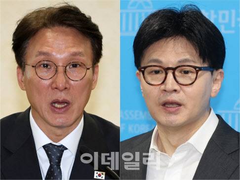 김민석 국무총리, 한동훈 전 국민의힘 대표. (사진=방인권·노진환 기자)