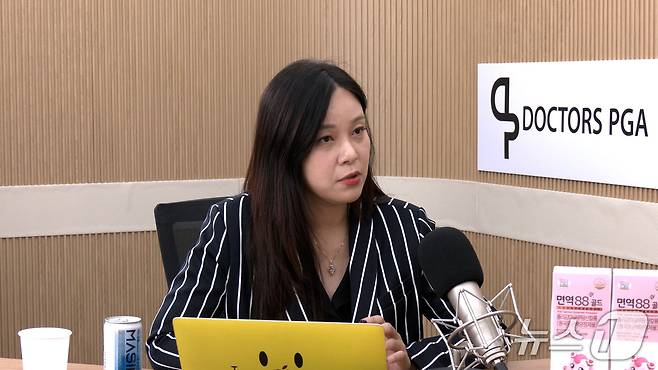 정은혜 전 더불어민주당 의원이 20일 뉴스1TV '팩트앤뷰'에 출연해 질문에 답하고 있다.(뉴스1TV '팩트앤뷰' 캡처)