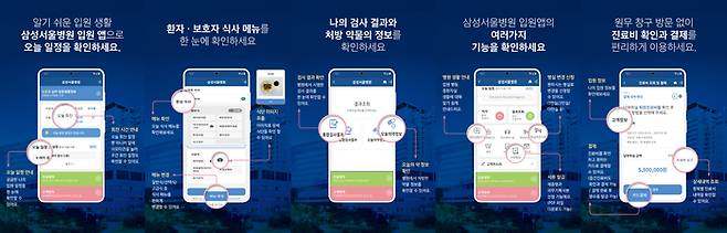 삼성서울병원은 모바일 앱을 활용해 디지털 의료서비스 편의를 더하고 있다.
