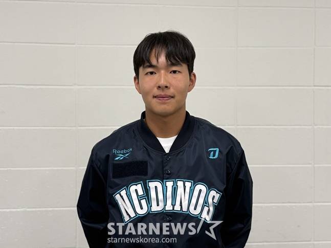 NC 김휘집이 인터뷰를 하고 있다. /사진=양정웅 기자