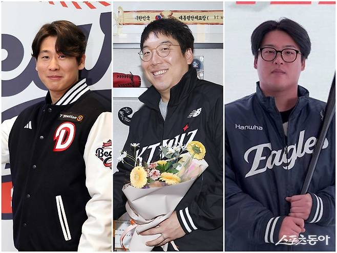 이번 FA 시장에선 예상과 다른 이적 사례가 이어지고 있다. 두산 박찬호, KT 김현수, 한화 강백호(왼쪽부터)의 이적은 이번 시장에서 가장 눈길을 끈 이적 사례들이다. 사진제공|두산 베어스·KT 위즈·한화 이글스
