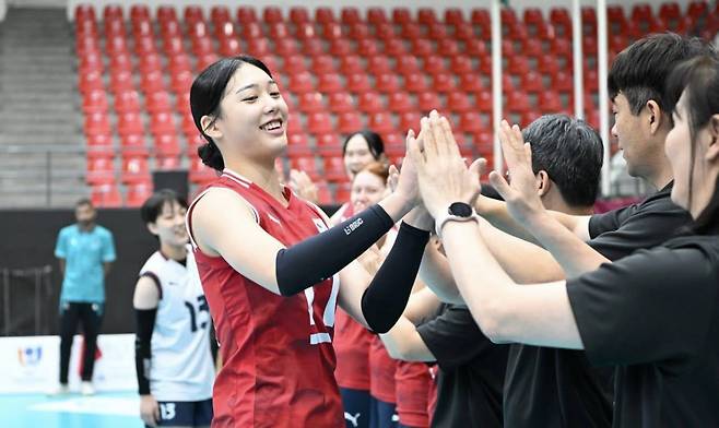 U-16 한국 여자배구 대표팀 주장 손서연. 아시아배구연맹 페이스북 캡처