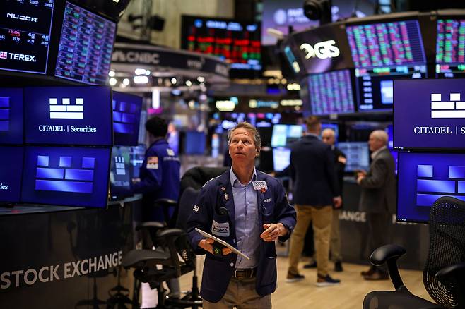 1일, 미국 뉴욕시 뉴욕증권거래소(NYSE)의 모습. /로이터 연합뉴스