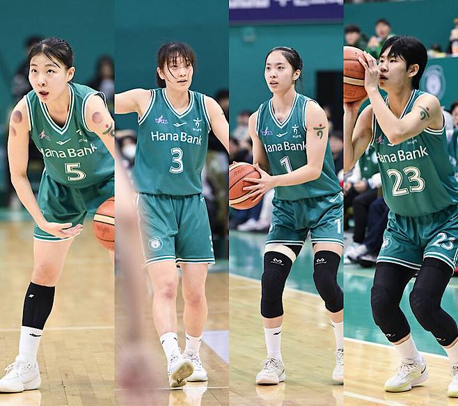 ▲왼쪽부터 고서연, 정현, 박소희, 박진영(이상 하나은행)