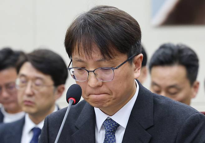 박대준 쿠팡 대표가 2일 서울 여의도 국회에서 열린 과학기술정보방송통신위원회 전체회의에 참석해있다. ⓒ연합뉴스