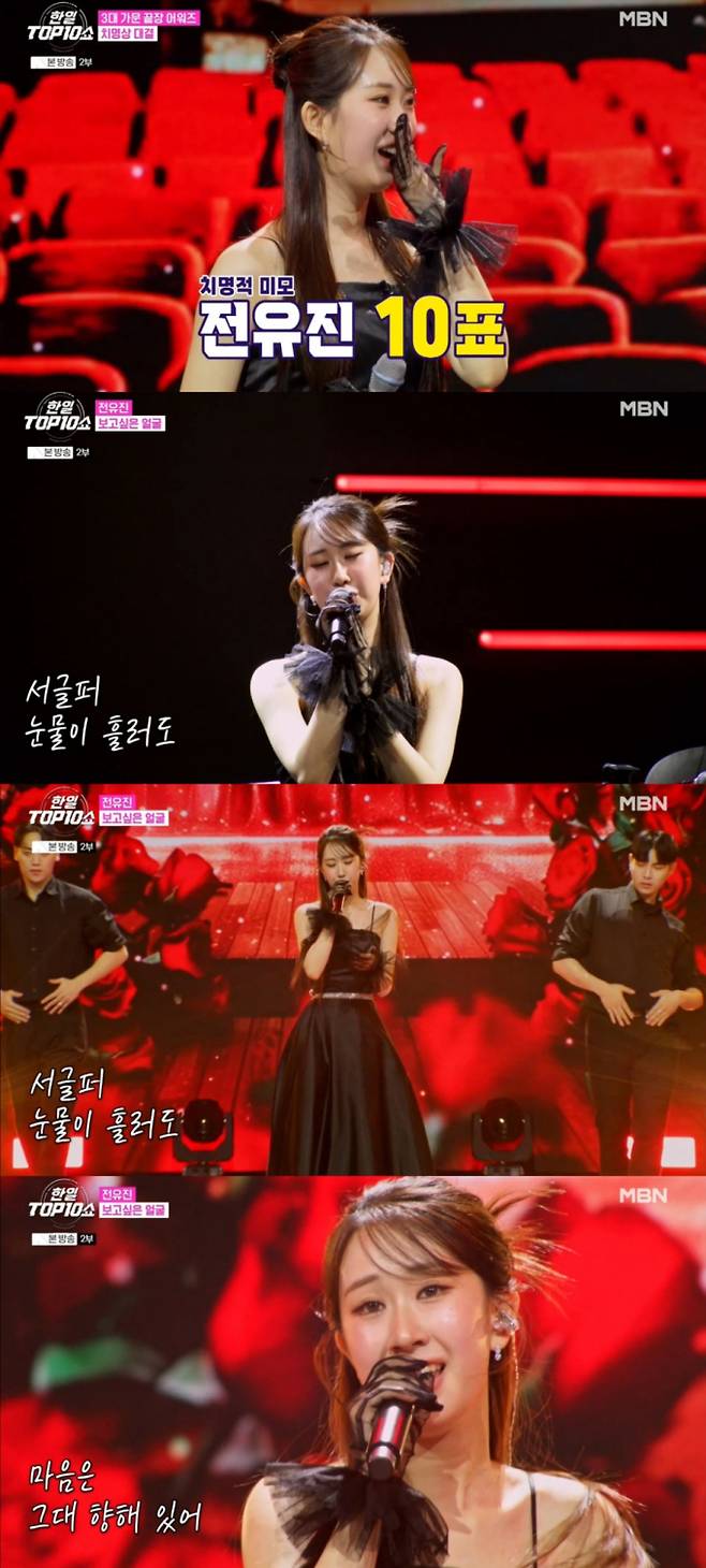 ‘한일톱텐쇼’ 전유진 라틴 퍼포먼스 (출처: MBN)