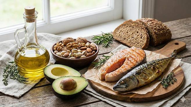 단일불포화지방이 풍부한 식사는 LDL 수치 감소 및 HDL 수치 상승에 도움이 된다|출처: Gemini