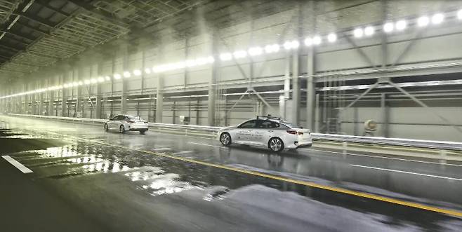 K-City 내 기상환경재현시설.(자동차안전연구원 제공)