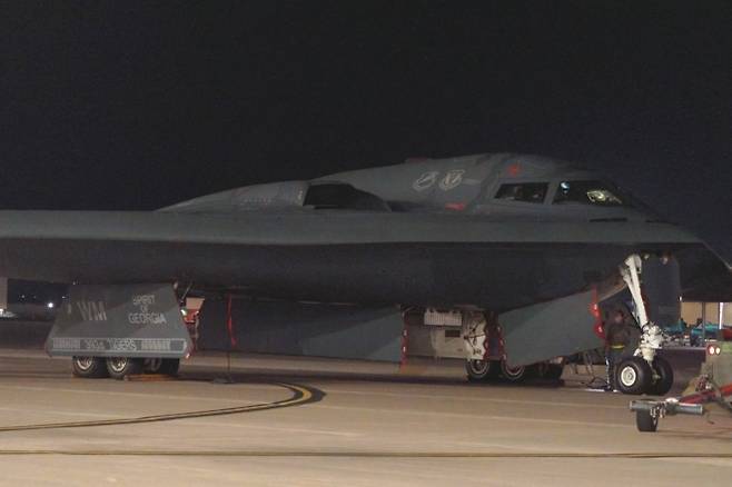 최근 수리를 마치고 복귀한 스텔스 전략폭격기 ‘스피릿 오브 조지아’. 미 공군 제공