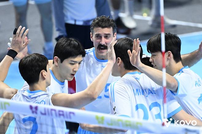 대한항공 선수단. 사진 | 한국배구연맹