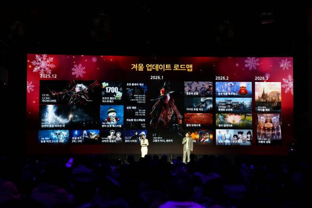 7일 공개된 '로스트아크' 겨울 업데이트 로드맵.