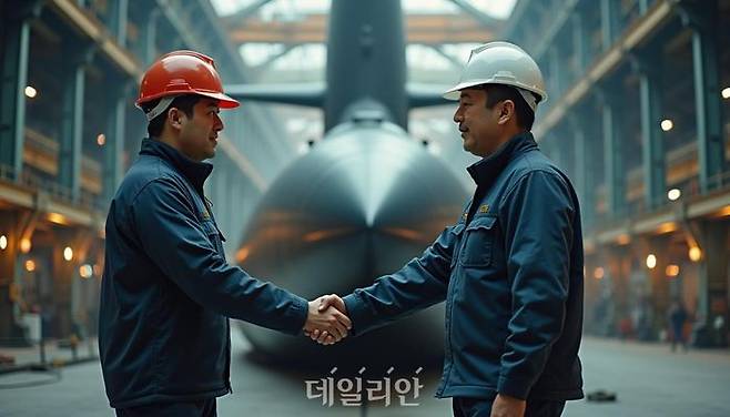 한미 양국은 원자력·조선·핵추진잠수함 분야 후속 조치를 신속히 이행하기 위해 실무협의체를 가동하기로 했다. ⓒ데일리안 AI 삽화 이미지