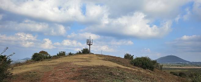 해생이가 엄마를 쫓아가 함께 피신하겠다고 떼 쓰는 장면에서 나오는 문도지오름. 제주 강동삼 기자