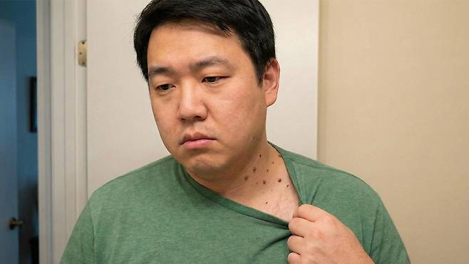 목이나 겨드랑이에 생기는 쥐젖은 단순한 피부 문제를 넘어, 당뇨 및 대사질환의 징후일 수 있다|출처: Gemini 생성