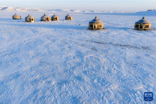 후룬베이얼 대초원의 게르 /출처=중국 신화사