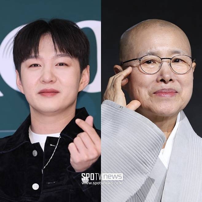 ▲ 비투비 이창섭(왼쪽), 선재 스님. ⓒ곽혜미 기자