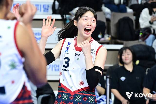 현대건설 김다인. 한국배구연맹 제공