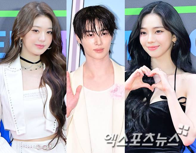 아이브 장원영, 배우 변우석, 에스파 카리나. 엑스포츠뉴스 DB.