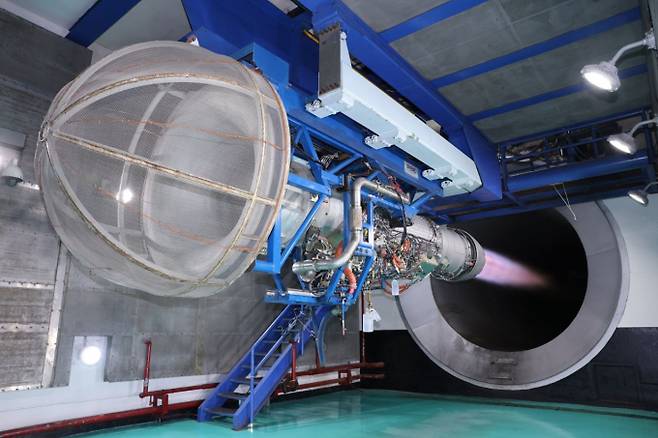 T50 계열 F404 엔진 모습. /사진=한화에어로스페이스