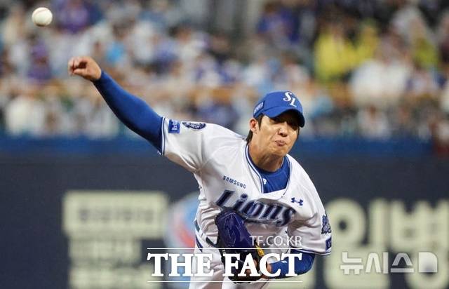 삼성 에이스 원태인은 내년 시즌 뒤 FA 자격을 얻는다. 원태인은 미국 진출을 염두에 두고 있다. 오는 3월 WBC가 쇼케이스가 될 전망이다. /뉴시스