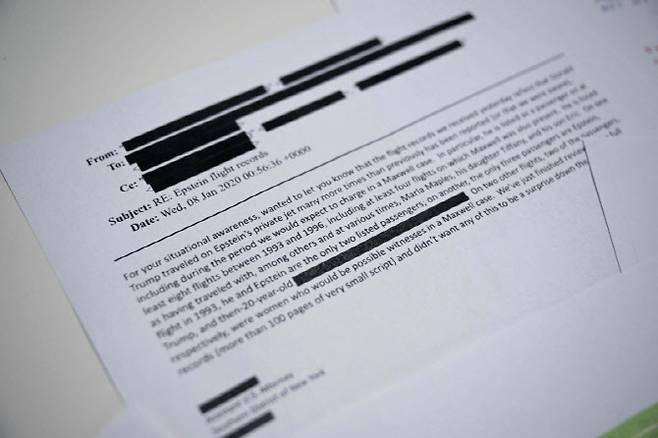 엡스타인 수사자료. 사진=AFP 연합뉴스